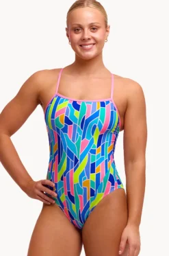 Pillared Single Strap One Piece