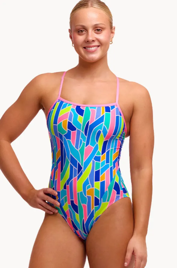 Pillared Single Strap One Piece