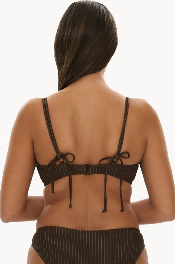 Pinstripe E/F Cup Underwire Halter