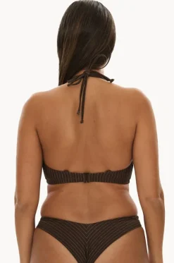 Pinstripe FF/G Cup Underwire Halter