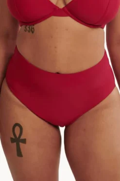 Plain High Waist Full Brief