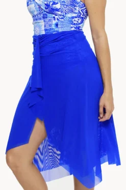 Plain Mesh Frill Skirt