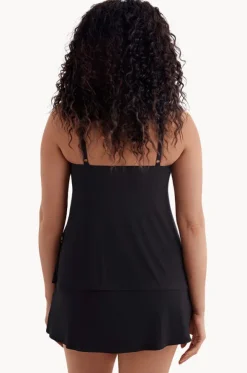 Plain Ruffle Skirtini Swim Dress