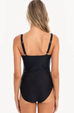 Plain Textured Scoop Neck One Piece