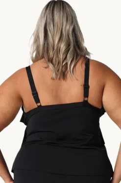 Plain Tiered Frill Tankini Separate