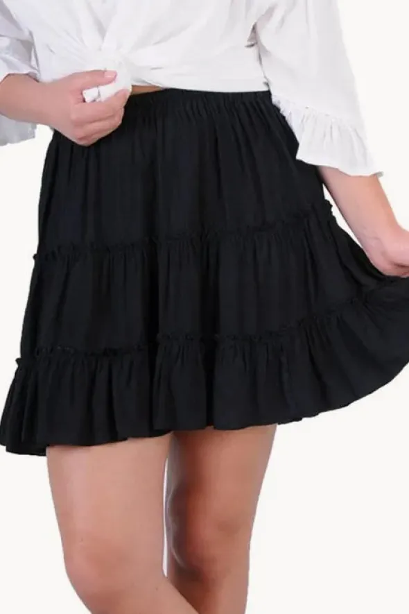 Plain Tiered Skirt