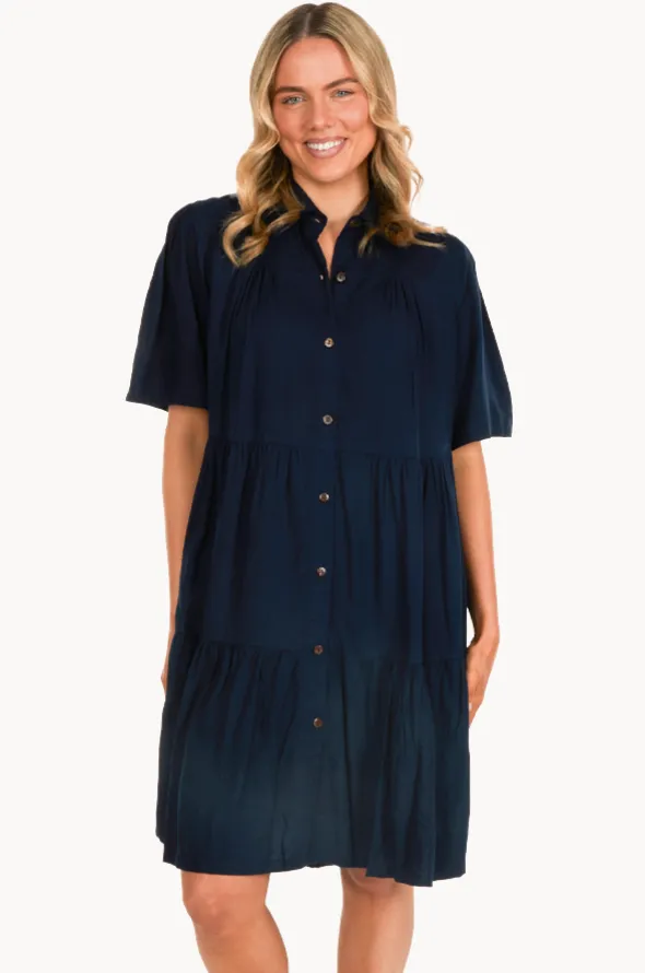 Plain Victoria Button Front Dress