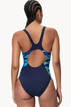 Printed Splice Muscleback One Piece