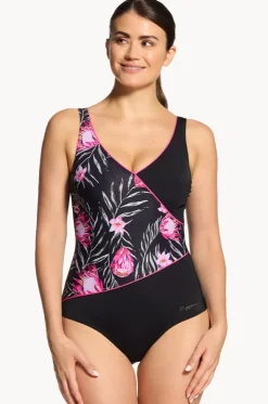 Safari Leaf Wrap Front One Piece