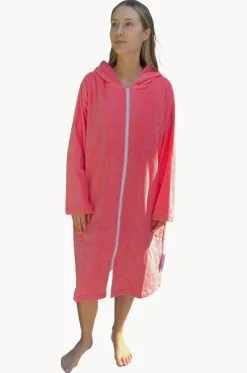 Salty Peach Hooded Towel Robe S/M