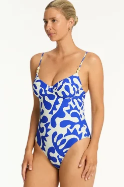 Seascape Balconette Bra One Piece