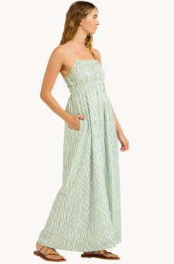 Shirred Midi Dress