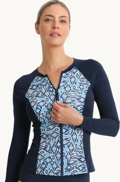 Tide Long Sleeve Zip Suntop