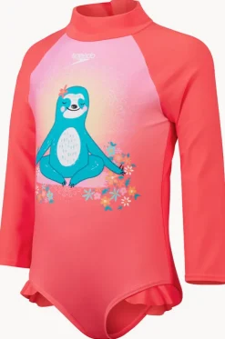 Toddler Girls Sloth Long Sleeve Sunsuit