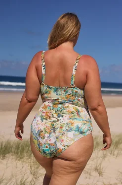 Tropicana Frill V Neck One Piece