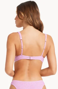 Wave Check Ruby Bra