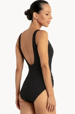 Zebra Bar Gathered Cross Over One Piece